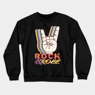 Gesture rock and roll music lovers Crewneck Sweatshirt